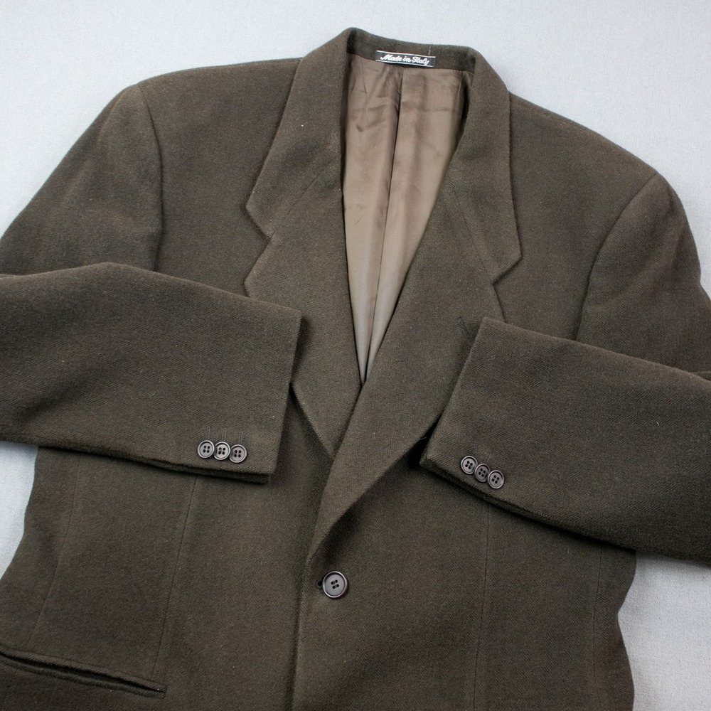 Giorgio Armani Le Collezioni Men's Virgin Wool Blazer Sports Coat Italy Brown